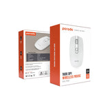 Porodo Wireless and Bluetooth Rechargeable Mouse - White